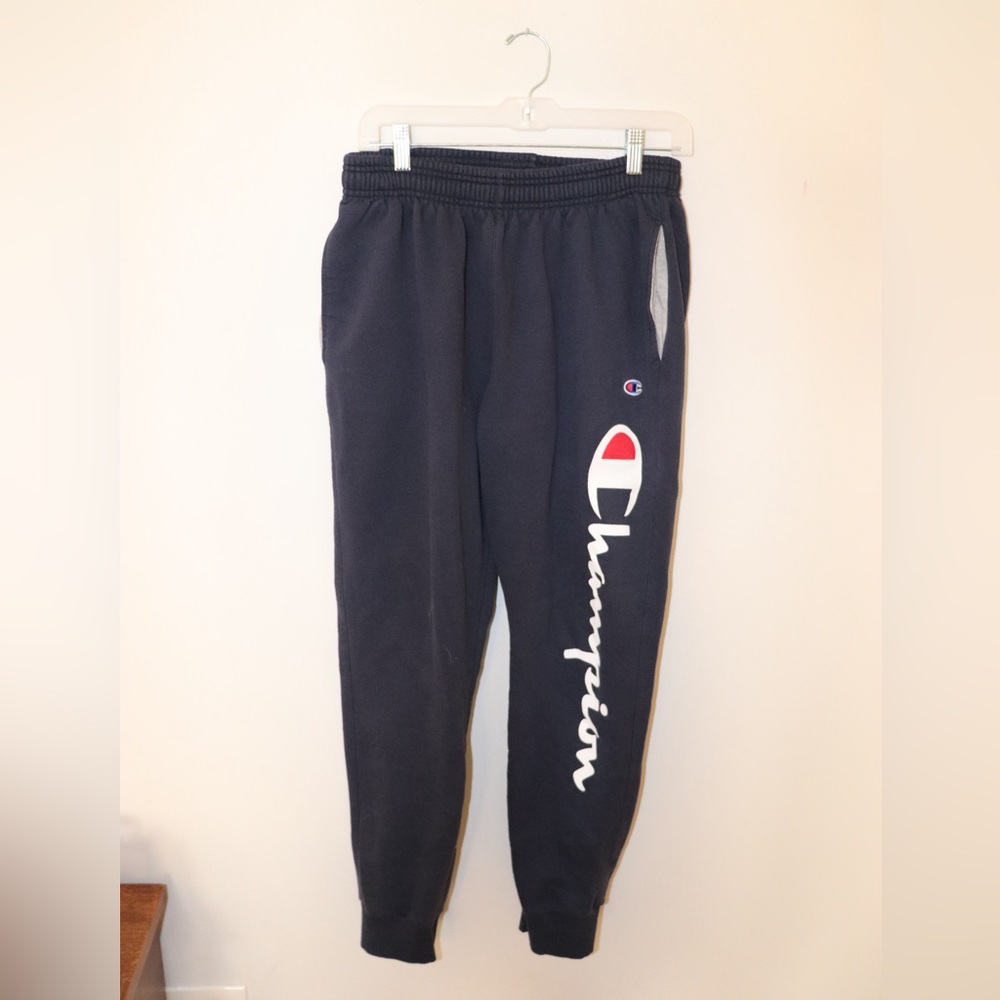 Champion Navy Sweatpants with Logo